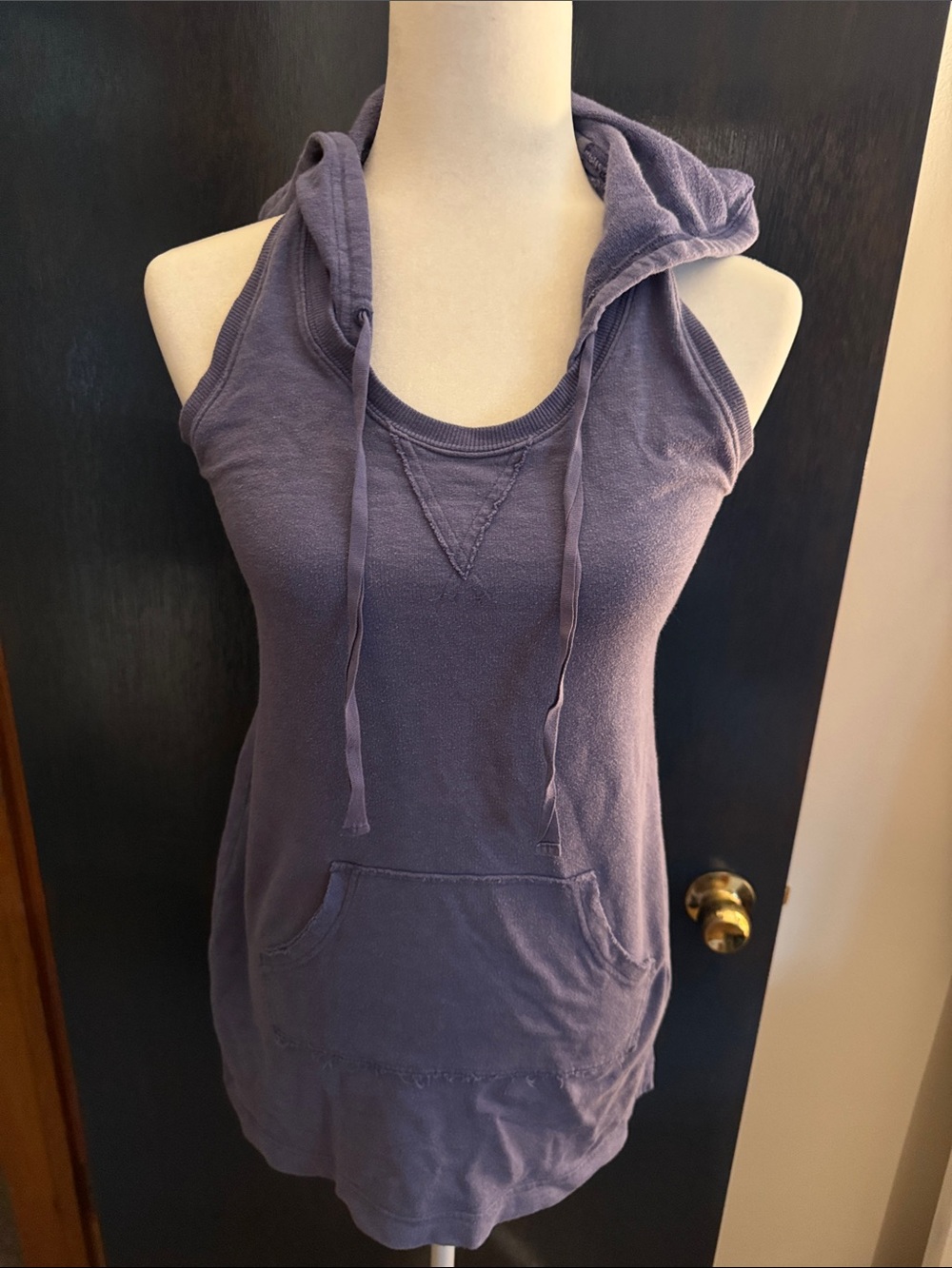 Sleeveless Hooded Swim Coverup in Lavender